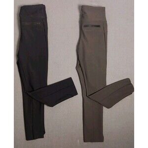 2 NWOT Athleta Stellar Crop Pants Zipper Pockets Office Casual Workout SIZE XS
